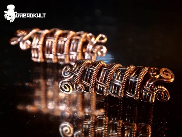 kupferdraht dreadperlen, dreadperle, dread pearls from copper, wire dread beads, draht dreadperlen, draht schnmuck, dread draht schmuck,dreadkult, dreadlocks